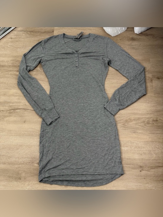 SKIMS Other - Skims Long Sleeve Henley Pajama Dress